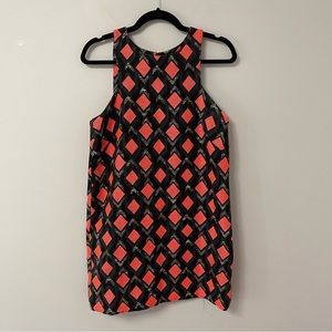 Milly Angular Diamond Mini Shift Dress